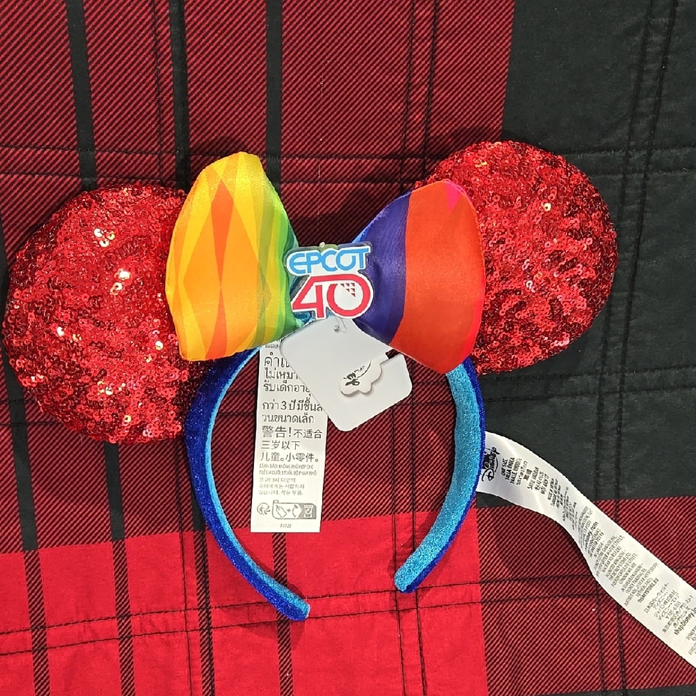 Disney Parks Authentic Epcot 40th Anniversary Sequin Ears
